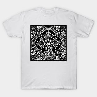 Fig Tree (Square) - White Bkg T-Shirt